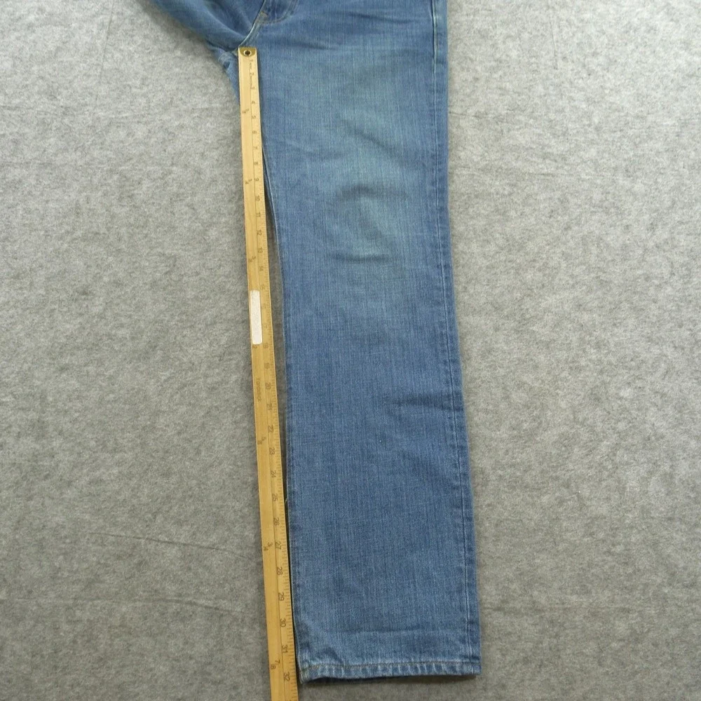 J Crew Jeans 770 Mens 33 Blue Slim Straight Mid Rise Denim Zip Fly